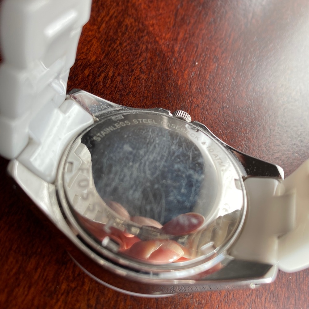 FOSSIL white ceramic watch - Picture 4 of 4